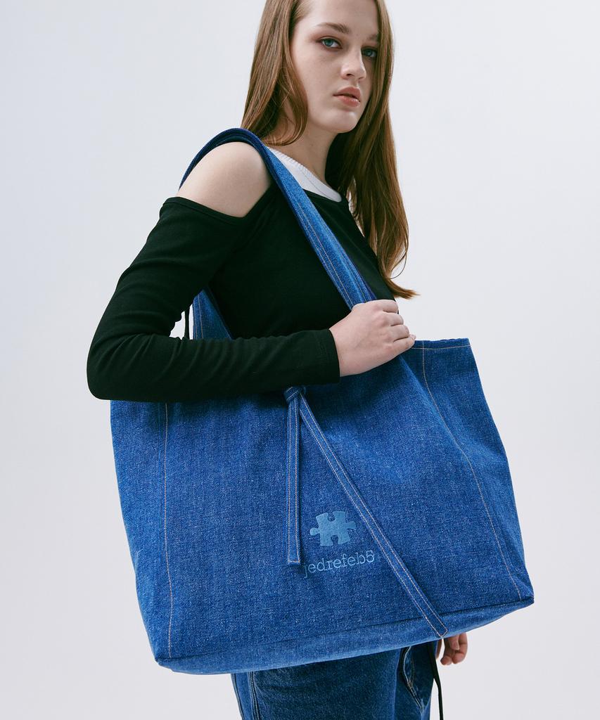 Jedrefeb5 Puzzle Reverse Big Bag Blue
