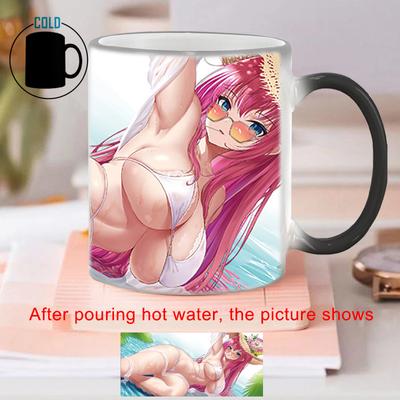 Sexy Lustige Tassen Wärmeempfindlicher Zauberbecher BSKT-007 Personalisierte Geschenke Lustige Kaffeetassen Anime-Tasse Farbwechsel-Becher Trinkgeschirr Bar