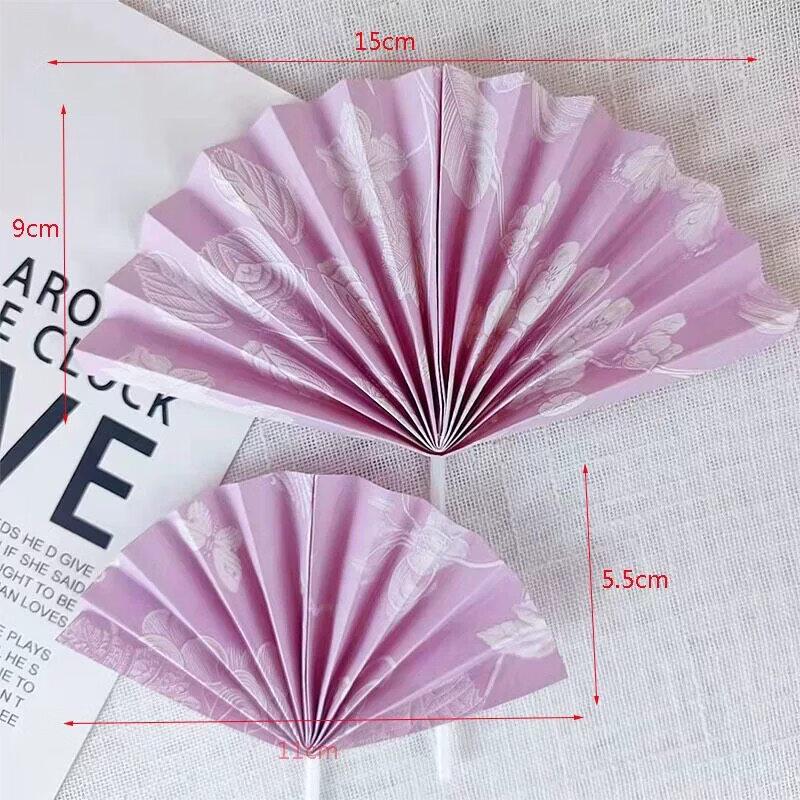 Chinese Style Folding Fan Cake Topper