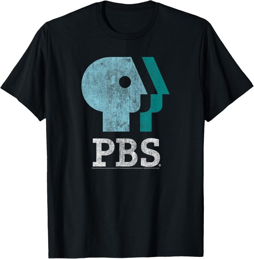 

PBS Logo Shirt Blue Teal White Public Broadcasting TShirt Unisex T-Shirt XXL