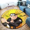 Famous cartoon NARUTO protagonist Uzumaki Naruto round carpet soft home decoration anti-slip door mat outdoor picnic mat carpet M2