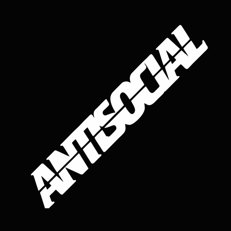 1PC Antisocial Letter Car Stickers for Rear Window Auto Front Windshield Vinyl Decals DIY Cool Racing Body Waterproof Decoration