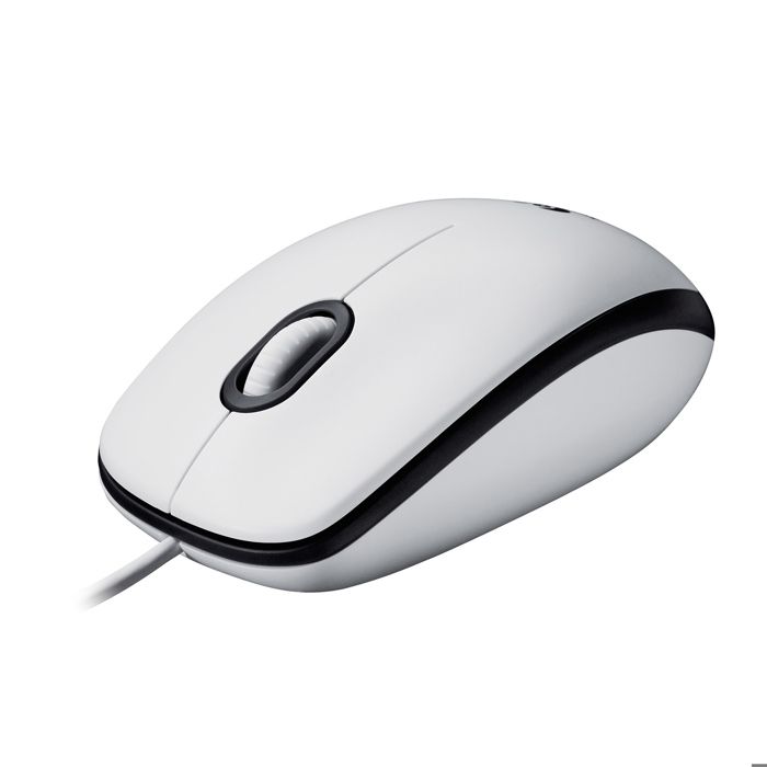 Myš - LOGITECH - M100 - Bílá - USB - Oboustranná - 1000 DPI