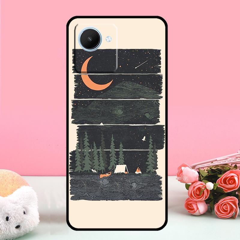Nature Camping Art For Realme C55 C71 C53 C67 C75 C61 C33 C63 C51 C65 10 11 12 13 14 15 Pro Plus GT7 Pro Case