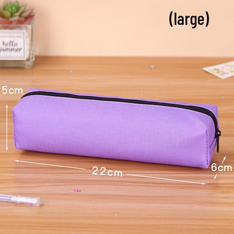 Solid Color Oxford Large Pencil Case - Customizable Student Stationery Bag with Logo Printing