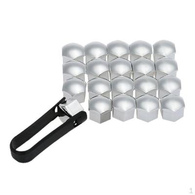 10 Pairs Deep Wheel Chrome Lug Center Cover Tyre Screw Cap