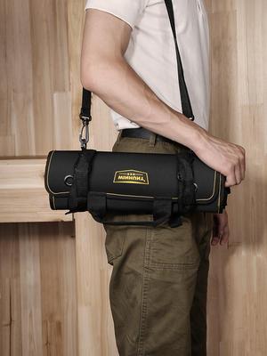 Thickened Canvas Roll-Up Tool Bag for Plumbing and Electricians