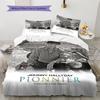 1 Stück Johnny Hallyday Muster Bettwäsche Steppdecke Set Bettbezug Kissenbezug Heimdekoration Geburtstagsgeschenk (1 Bettbezug + 2 Kissenbezüge, ohne Füllung)
