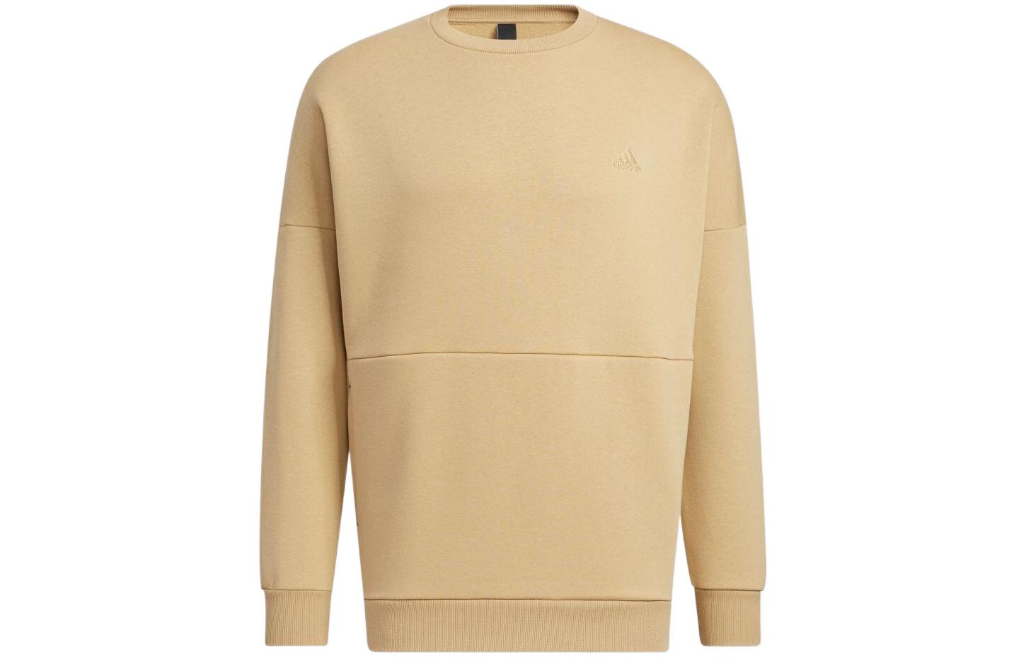 Adidas Sweatshirts Unisex Khaki Crew Neck Moderate Regular HM2687 L