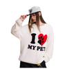 European & American Loose Printed Pullover Sweater - Casual Round Neck Women's Jacket