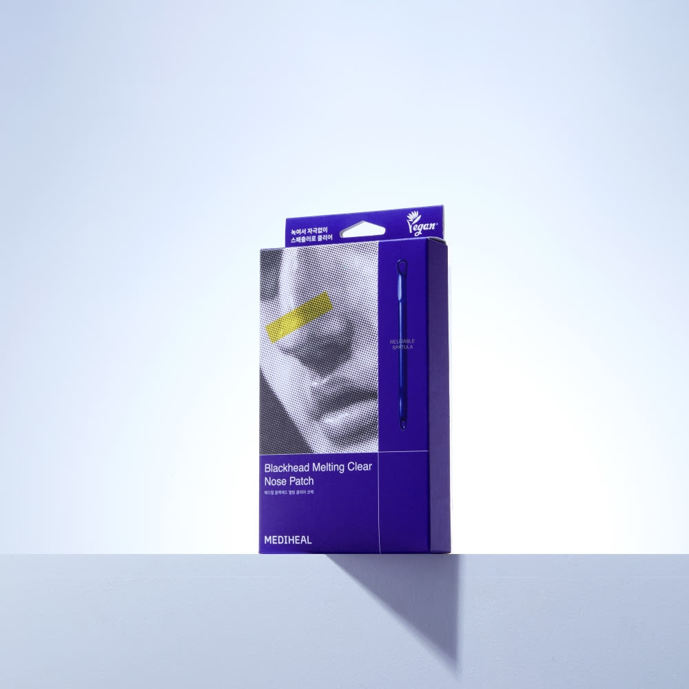 MEDIHEAL Blackhead Melting Clear Nose Patch with Dual Sebum Spatula 4 Treatments 1 Pack (4 Treatments)