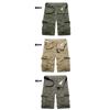 Summer Men's Casual Overalls Cotton Loose Multi-pocket Cargo Shorts Outdoor Large Size Short Pantalones No Belt