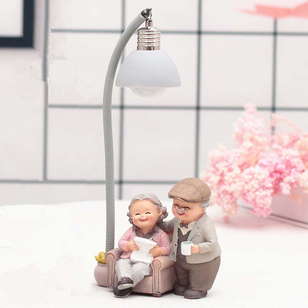 DIY Ornaments Home Decoration Sweety Lovers Grandparents Model Lovers Figurine Couples Figurine