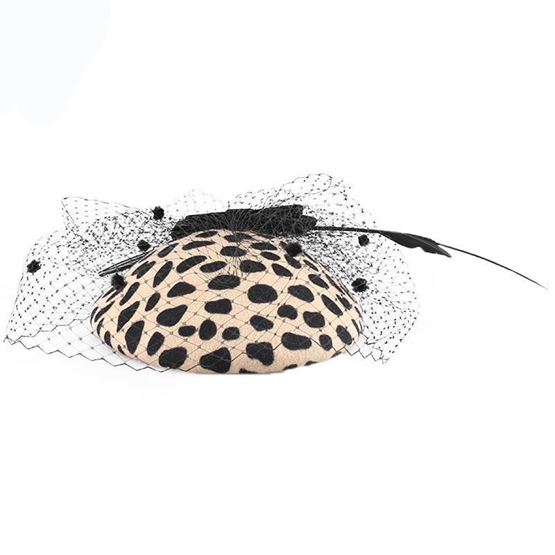 Fascinators Black Leopard Pillbox Hat 