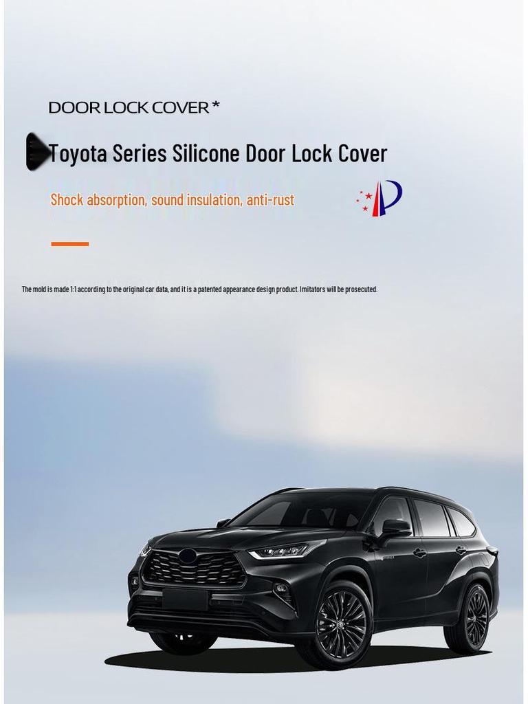 Toyota CHR/Highlander/Camry/Levin Silicone Door Lock Sound Insulation & Shock Absorption Cover