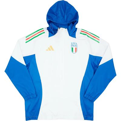 Italien 2024-25 Allwetter-Mode Minimalistische Kapuzenjacke Vielseitige Langarmjacke Herrenjacke Weiß Blau IQ2159