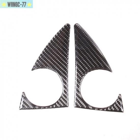 2PCS Carbon Fiber Front Pillar Horn Cover Trim Sticker For Tundra 2007-2013