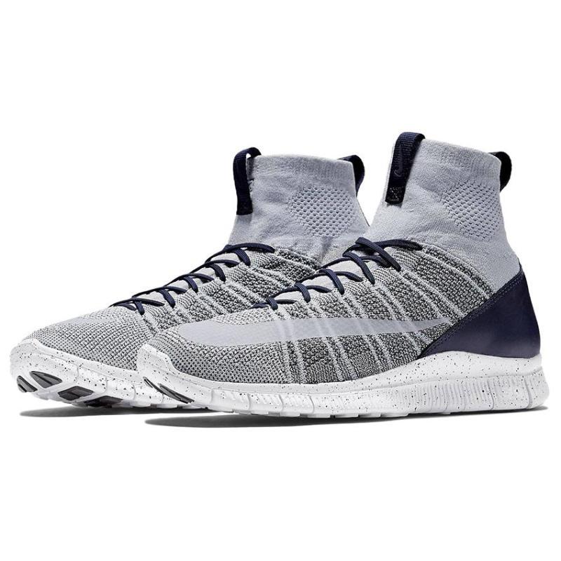 Nike Free Mercurial Superfly Flyknit 'Pure Platinum' Sneakers 805554-001