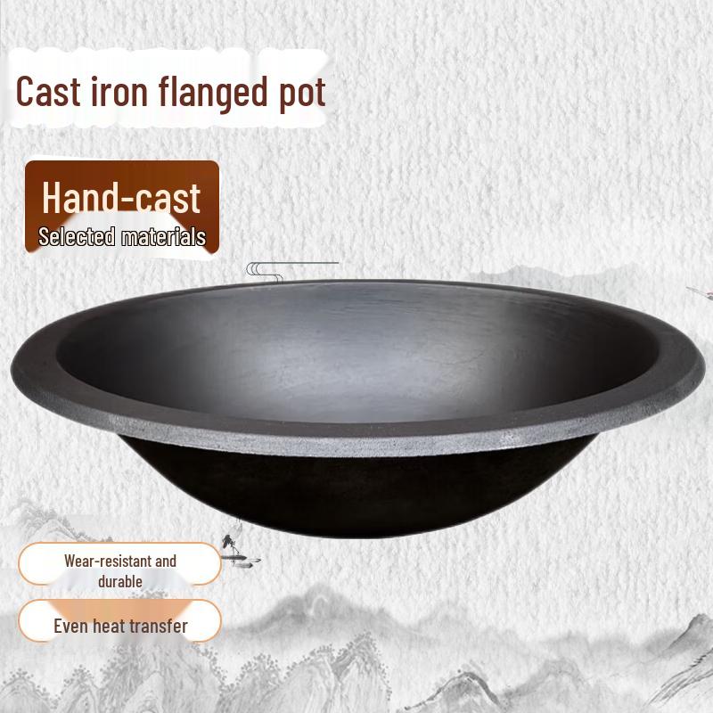 XIANDUN Commercial Heavy-Duty Cast Iron Wok