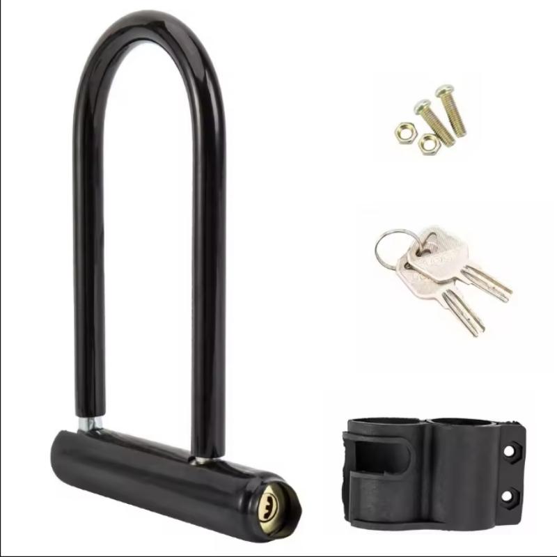 Bicycle U Lock Anti-theft Heavy Duty Bicycle Locks MTB Road Bike Wheel Lock With KeyMotorcycle Scooter Cycling Accessories
