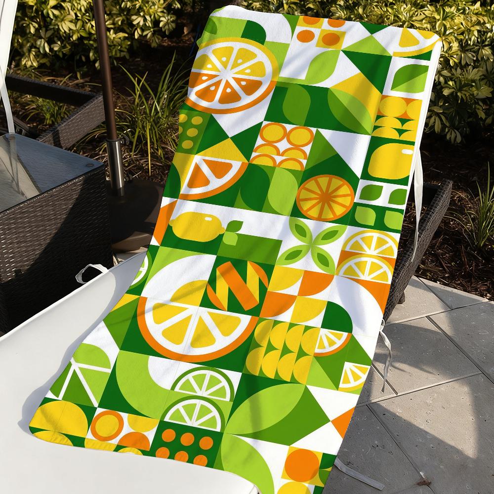 lemon Art Towel For Swim Yoga Gym Quick Drying Soft and skin-friendly Beach Towels All-Season