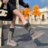 Snow Boots 2025 Tall Tube, Piled and Thickened Northeast Cotton Boots with Thick Soles and Two Warm Boots