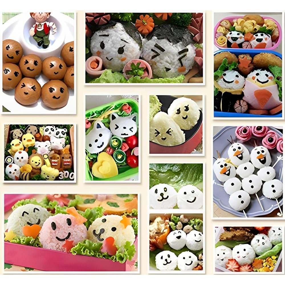 YIBOOOM Nori Onigiri Nori Easy to Perfect Size for Finger Bento Box Character Shape Kitchen Supplies Punch, Pin, Shape, Cutter, Use, Food, Accessory,