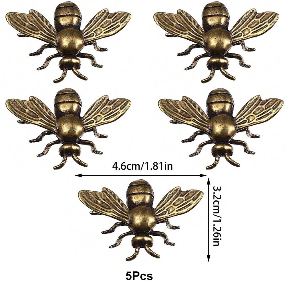 Bee Mantis Pig Ornaments Tea Pet Insect Honeybee Vintage Brass Crafts Figurine Sculpture Home Office Desktop Decor