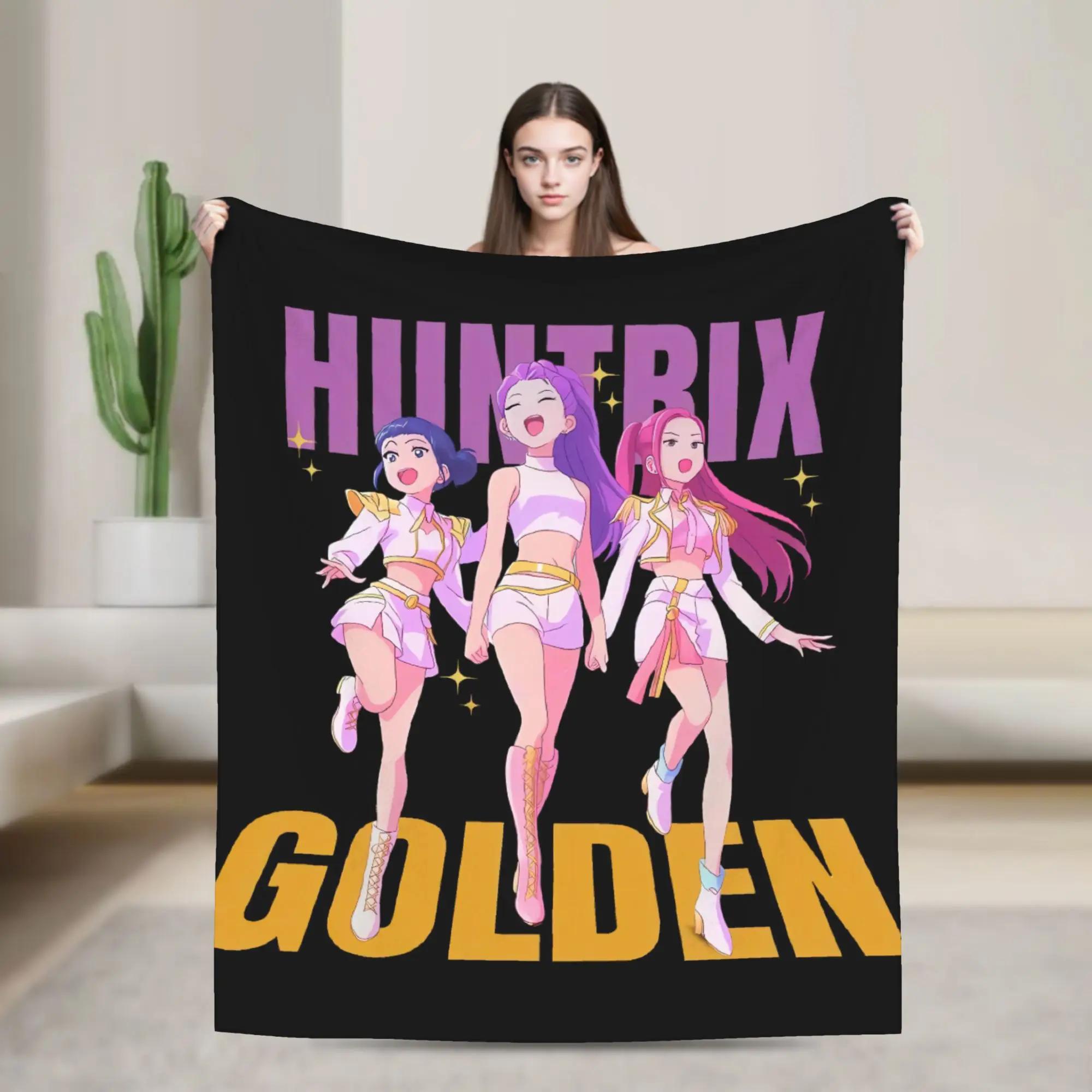 

KPop Demon Hunters Blanket Soft Warm Plush Throw Novelty Blanket for Couch Bed Flannel Bedspread Cover Kids Adult Home Decor 40x50in
