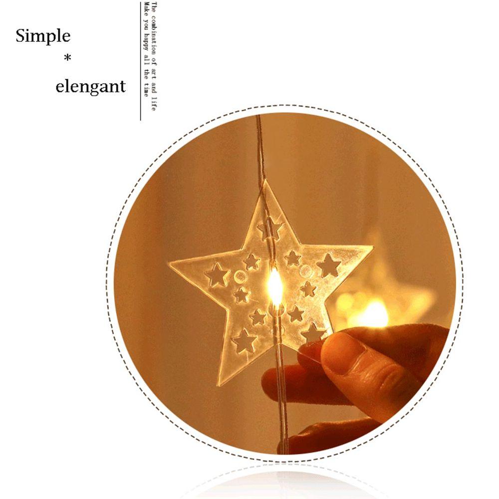 Fairy Five-pointed Star Room Layout Curtain String Lights Window Decor LED Star Lamp Xmas Lighting