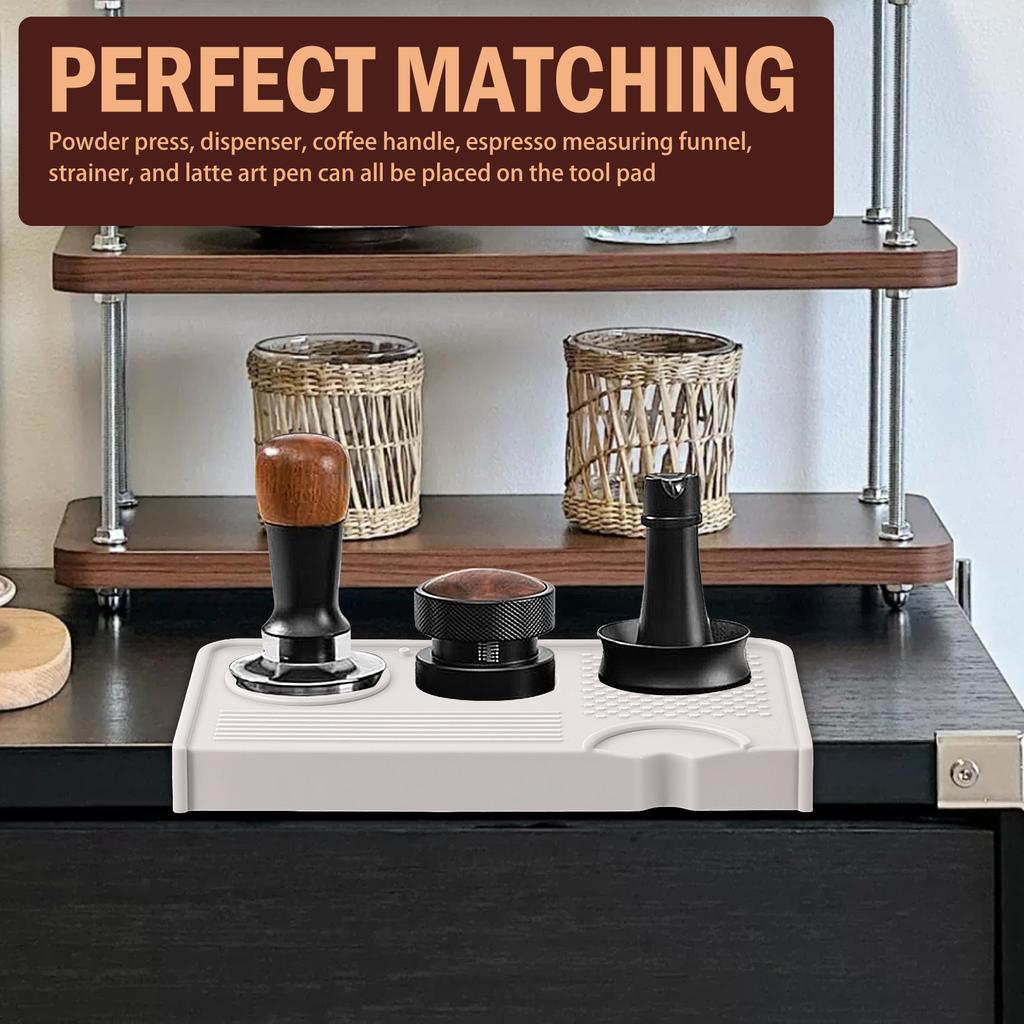 Espresso Tamping Station Silicone Espresso Tamper Holder Non-slip Coffee Tamper Organizer for Home Office Studio Coffee Shop Use