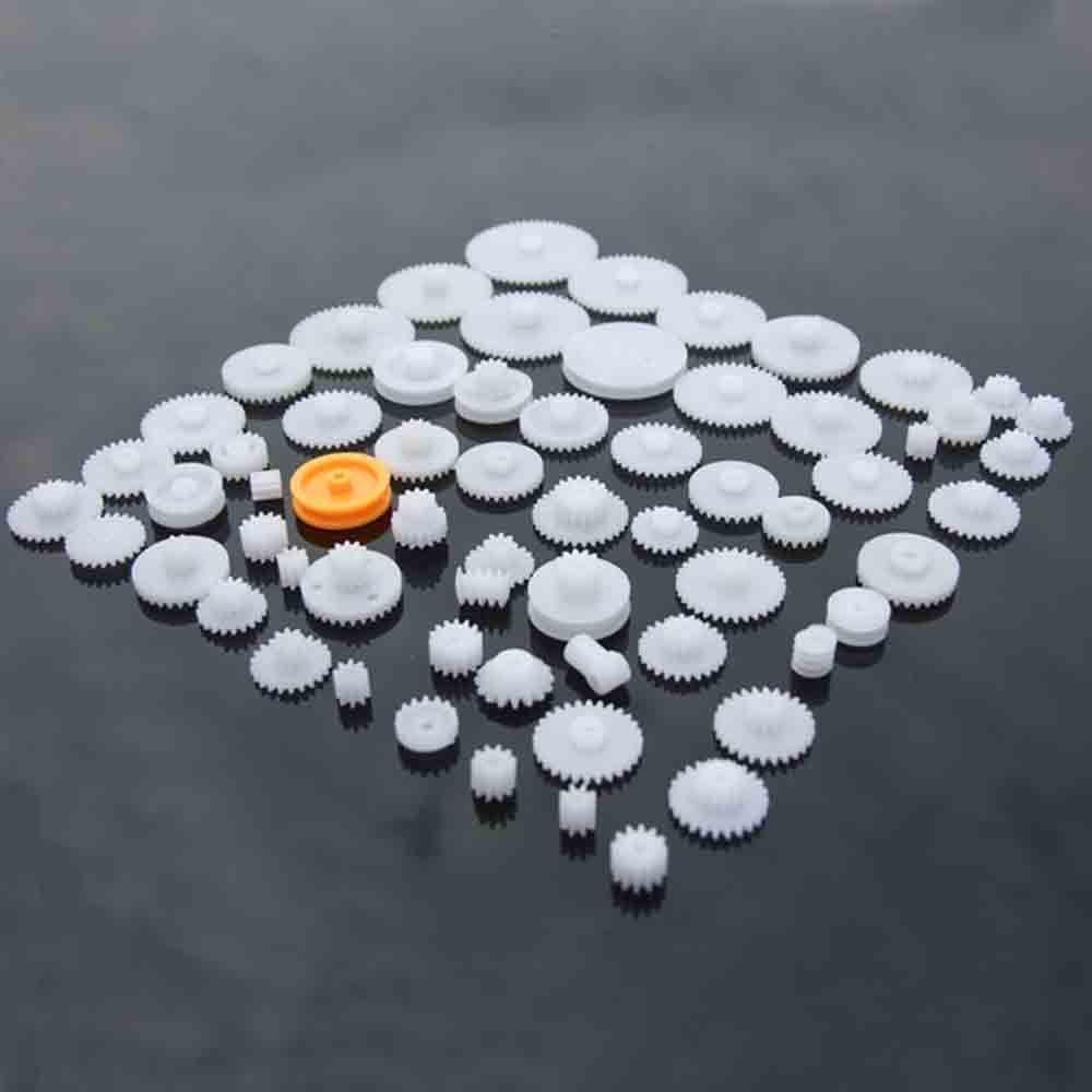 Mixed Toys Motor Plastic M0.5 Single Double Layer for DIY Shaft Crown Worm Gears Cog Wheels