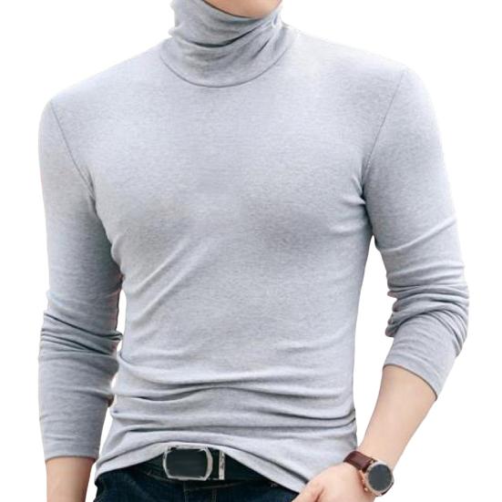 Pánský rolákový top s dlouhým rukávem, základní košile, slim fit pulovr, ležérní teplé tričko na podzim zimu pro každodenní nošení, domov, kancelář