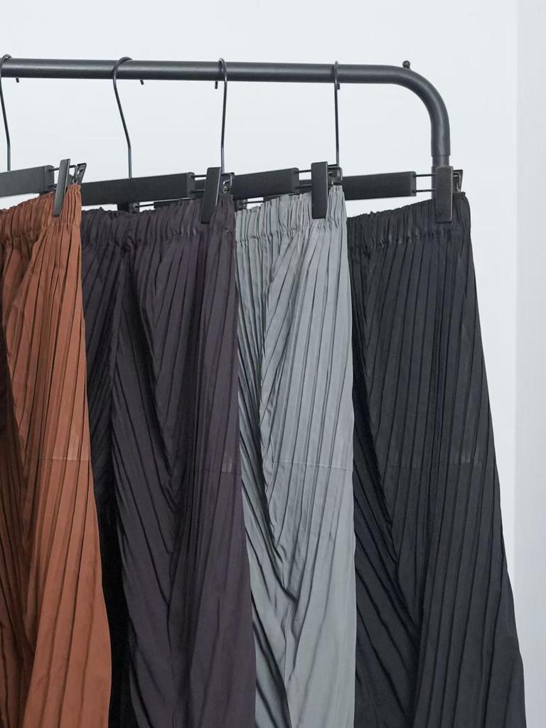 Miyake Women's Elastic Waist Pleated Harem Pants - Spring/Autumn Fashion Casual Lantern Style