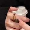 Colorful Beaded Rings Adjustable Rings Opening Rings Finger Open Rings Alloy Texture Suitable for Various Occasion
