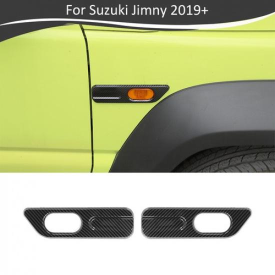 Fender Turning Light Signal Cover Trim Decor For Suzuki Jimny + Carbon Fiber