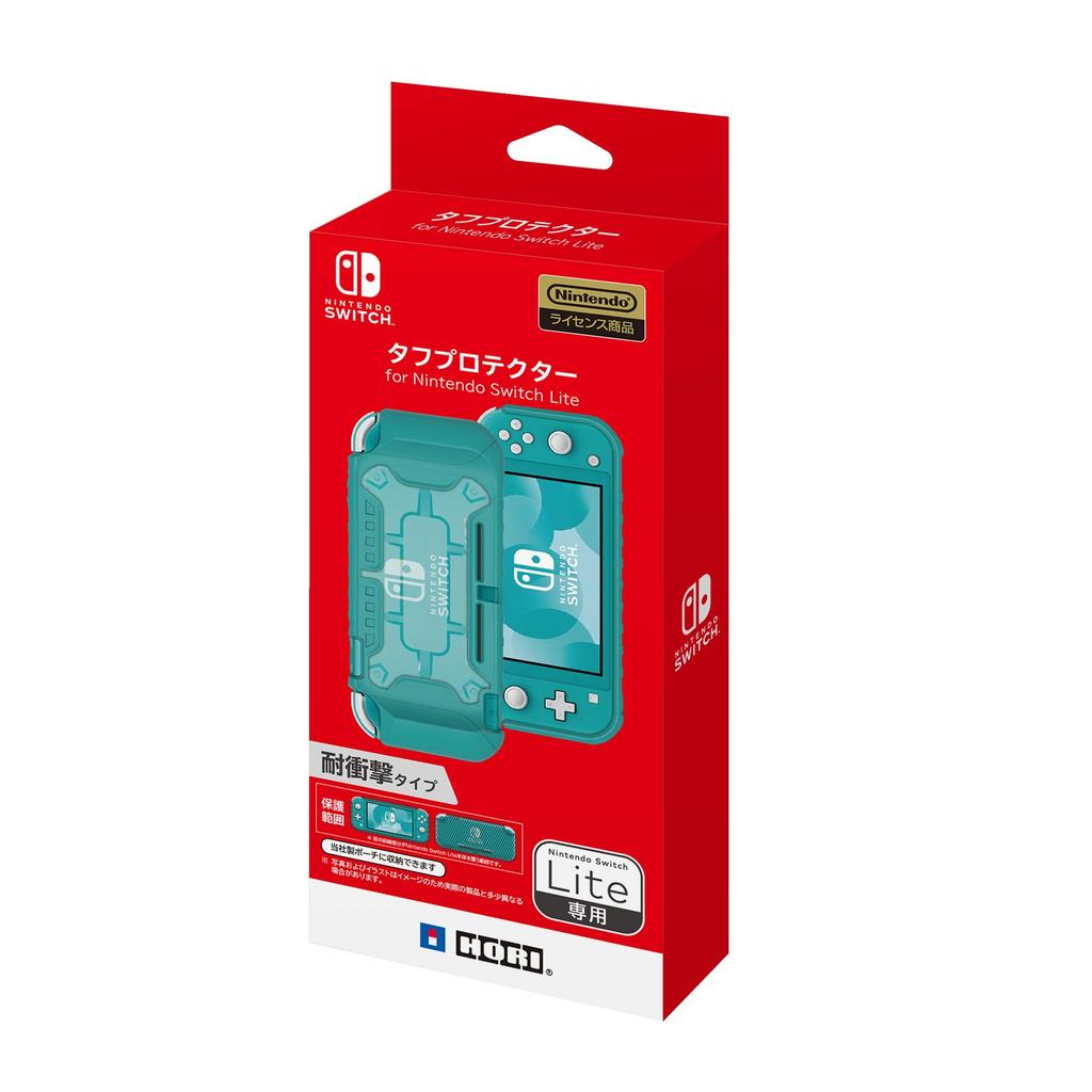 Licensed Tough Protector for Nintendo Switch Lite Clear X Turquoise with Nintendo Switch [Nintendo Product] [Compatible Lite]