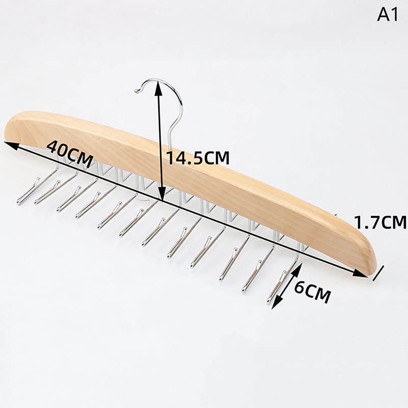 

Вешалка для галстуков, 24 крючка, деревянный органайзер для галстуков, вешалка для маек, органайзер для ремней для шкафа, с модернизированным вращением на 360°, ремни