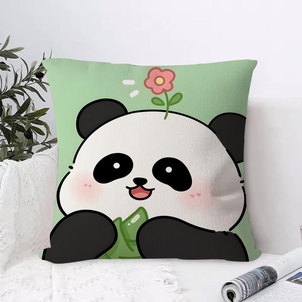 Cushion Cover Anti-dustmite Pillowcase Invisible Zipper Silky Short Plush Sofa Cushion Cover Weird Expression Doodle
