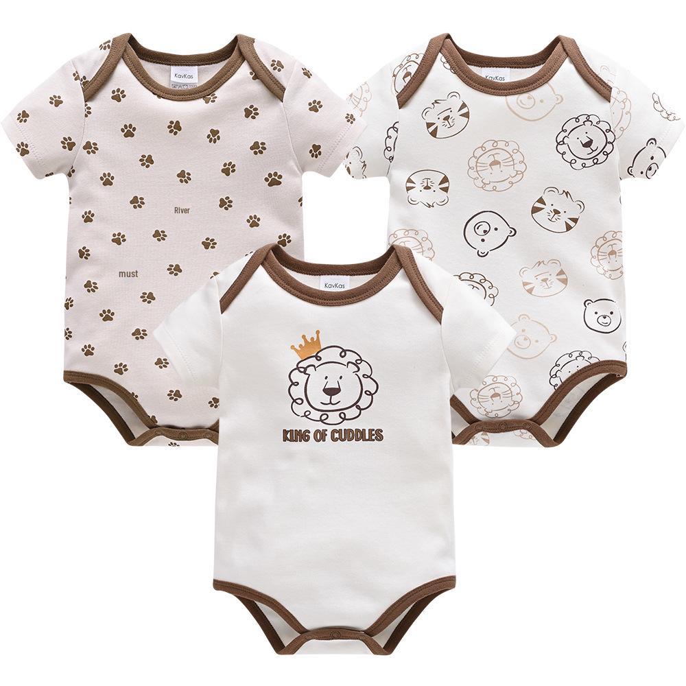 Unisex Baby Onesie, Pure Cotton Short-Sleeve Romper for Summer 6-9 Months