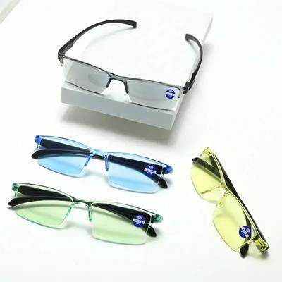 Automatische Anpassung der Stärke Randlose Lesebrille Anti-Blaulicht Bifokal Fern-Nah Vergrößerungsbrille Alterssichtige Brille