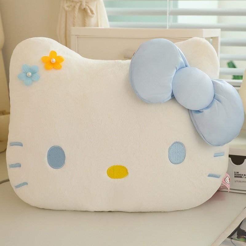 

Soft Hellokitty Plush Pillow With Flower And Bow Decorations For Gift Kids
