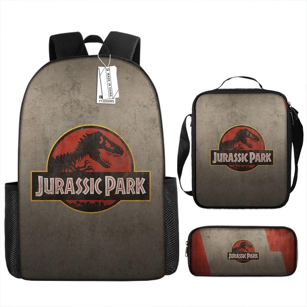 Jurassic Park Trendy Backpack European and American Retro Schoolbag Fourth Grade Bag Dinosaur Backpack