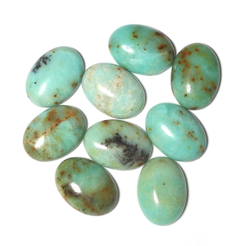 2pcs18x15mm Natural Stone Cabochon Beads Agate Turquoise Flatback Shape DIY Cabochon Setting Beads For Jewelry Making Finding