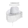 Stylish Cowgirl Hat Wide Brim Cowboy Hat with Square Neck Scarf & Glasses for Bachelorette Parties and Costume Event