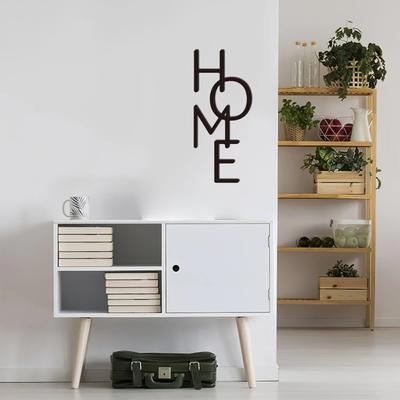 Metallschild „HOME“, vertikales Design, elegante Wanddekoration aus Metall, Wortkunst „HOME“, perfektes Einweihungsgeschenk, ideal für Kinderzimmer und Schlafzimmer