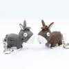 Lovely Donkey Shape Vocal Key Chain Key Ring Luminous LED Light
