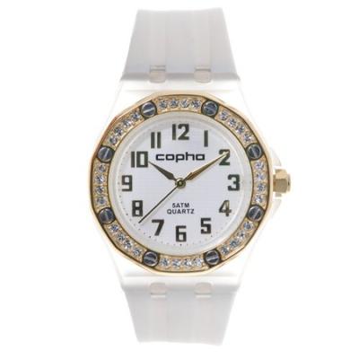 Silicone Watch Genuine Import White [Kopha] White-Gold Women's
