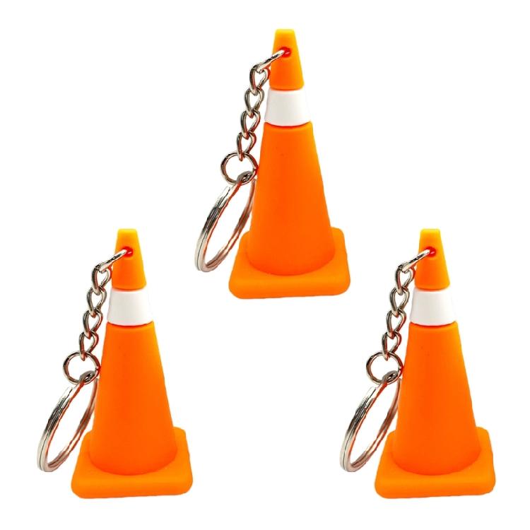 

Pack Of 3 Waterproof Sturdy PVC Keychains Designed As Ice Cream Cones For Long Lasting Use In All Weather Conditions 1