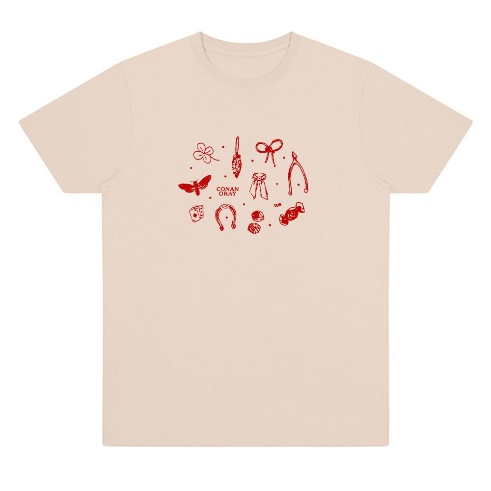 

Футболка Conan Gray Knick Knack Альбом Wishbone Футболки с графикой Conan Gray Харадзюку Высококачественные топы Хлопковые футболки Унисекс футболки S песочный